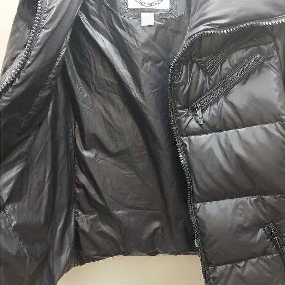 Michael Kors Full Zip High Neck Quilted Puffer Jacket Black w/black hardware Med - Picture 10 of 10
